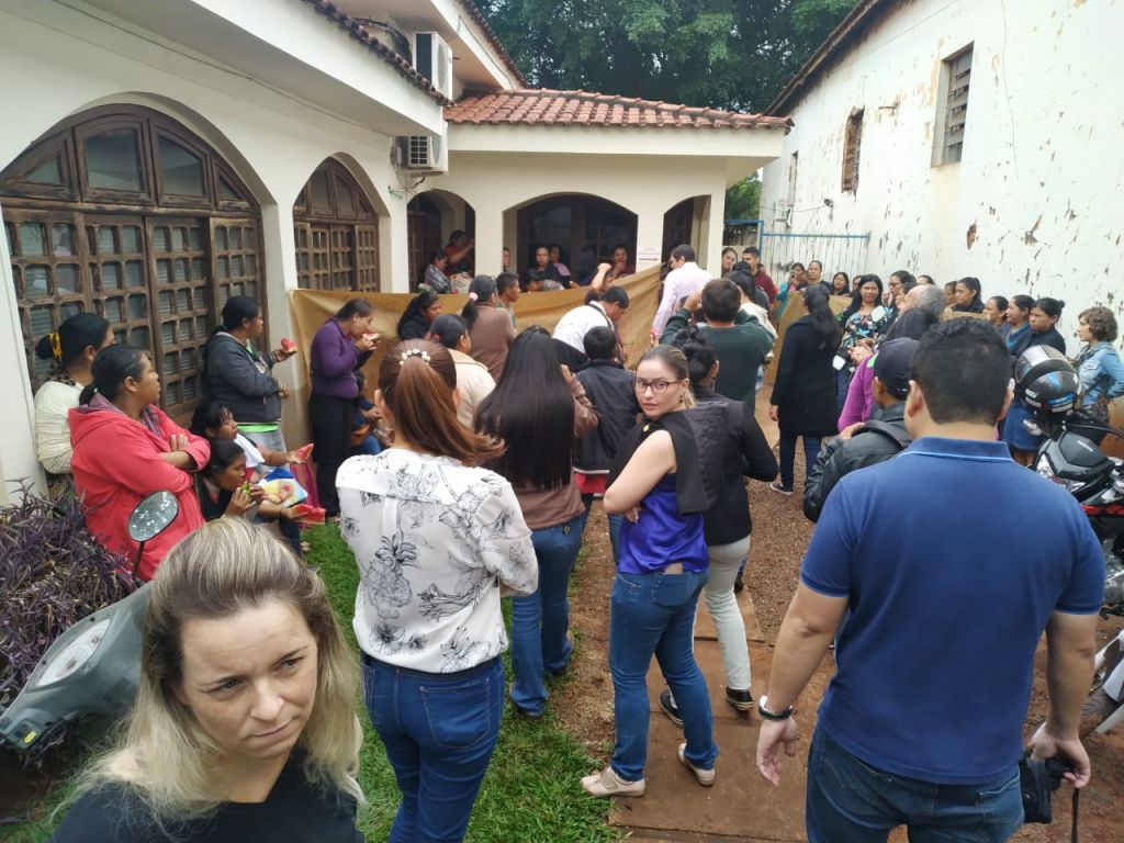 Trabalhadores durante protesto na manhã desta quinta-feira (23) - Foto: Sidnei Bronka