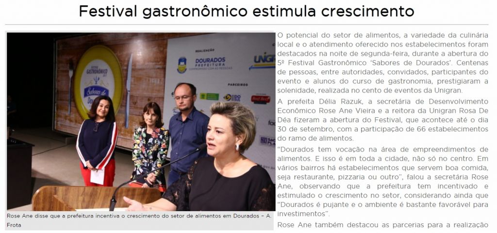 Em 2017, prefeitura reafirmava importância do festival para fomentar economia local (Foto: Reprodução)