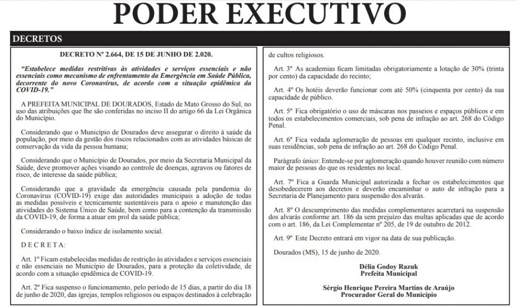 Decreto foi publicado em edição suplementar do Diário Oficial do Município desta segunda-feira (Foto: Reprodução)