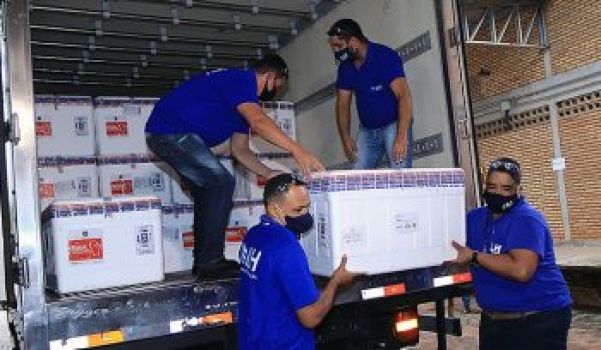 Distribuição de vacinas em MS (Foto: Edemir Rodrigues)