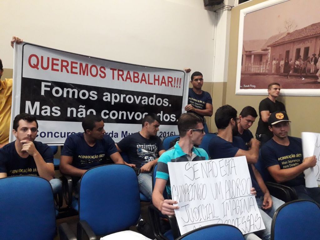 Grupo de aprovados para Guarda Municipal fez seguidas manifestações para convocação ser efetivada (Foto: Divulgação)