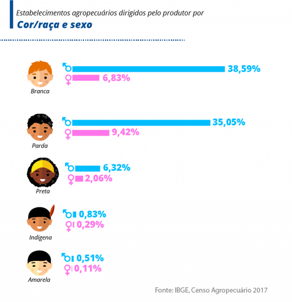 Raça/cor e sexo - Arte - EBC