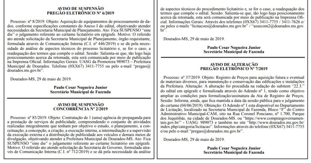 Na sexta-feira, prefeitura informou suspensão da concorrência para analisar e eventualmente adequar edital (Foto: Reprodução)