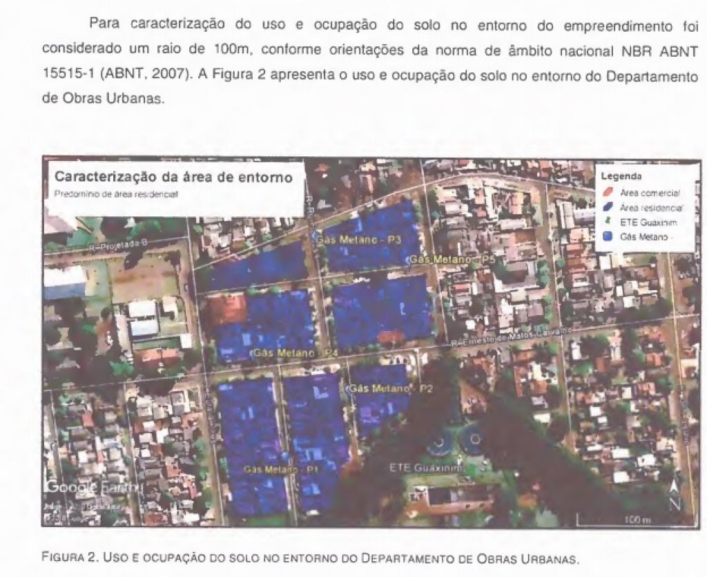 Relatório entregue ao MPE afirma que gás metano é indicativo de decomposição de material orgânico no subsolo da região (Foto: Reprodução)