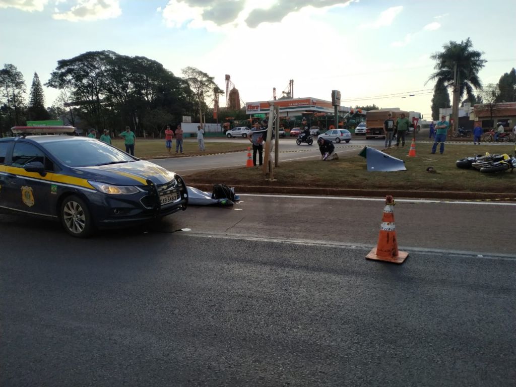 O acidente aconteceu na BR-163, próximo da PRF - Foto: Sidnei Bronka