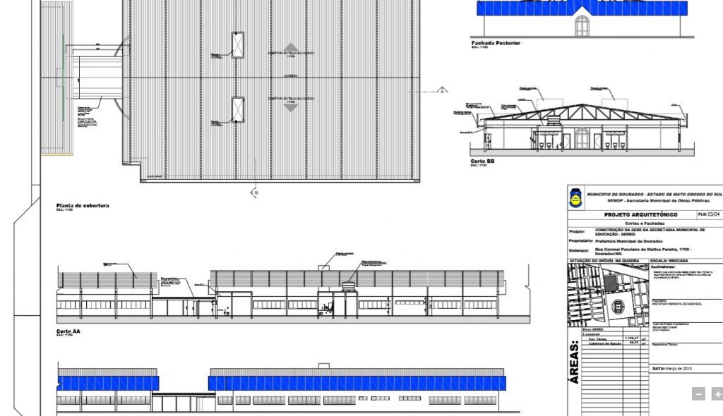 Projeto arquitetônico da sede da Secretaria Municipal de Educação (Foto: Reprodução)