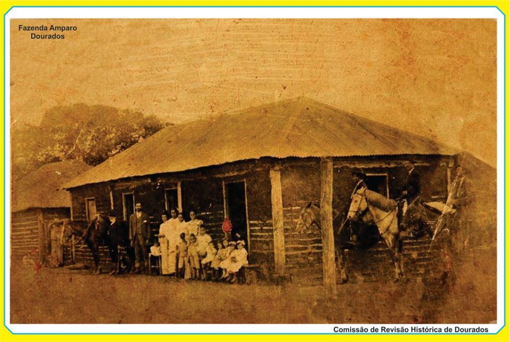 Uma das fotos mais antigas registradas na região de Dourados mostra a Fazenda Amparo (Foto: CDR-UFGD/Comissão de Revisão Histórica de Dourados)