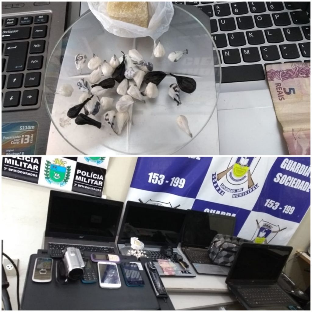 Droga e objetos apreendidos - foto: divulgação/PM