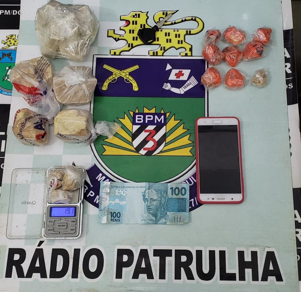 Droga apreendida com a acusada - Foto: Polícia Militar