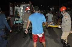 Garoto foi socorrido e levado para atendimento em hospital (Foto: Coxim Agora/Eduardo Santos)