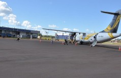 Aeronave da Passaredo em Dourados - Foto: Arquivo