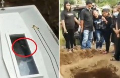 Cadáver 'acena' em enterro na Indonésia - Foto: Reprodução