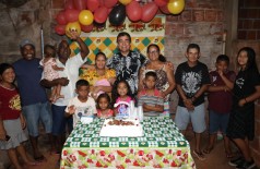 Marçal Filho durante festa de aniversário de Maria do Carmo e da neta Kemily, no Jóckei Clube, em Dourados