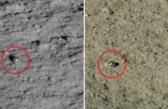 'Bolas de gude' achadas por robô chinês na Lua (Foto: Reprodução)