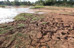 Lago na região do Parque dos Poderes está secando com os 30 dias sem chuvas na Capital (Marcelo Victor)