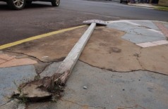 Vandalismo ainda é alto em Dourados e destruição de placas de trânsito gera prejuízos e pode provocar acidente... (A. Frota)