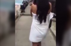 Esposa corre de toalha pela rua depois de ser esfaqueada por marido embriagado