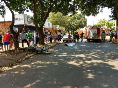 Acidente registrado na Rua Monte Alegre, no Jardim Guanabara, no dia 21 de setembro --- (Foto: Arquivo/Sidnei Bronka/94FM)
