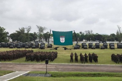 Exército promoveu, no Rio, solenidade de apronto dos militares que participarão da Operação Acolhida, em Roraima (Foto: Akemi Nitara/Agência Brasil)