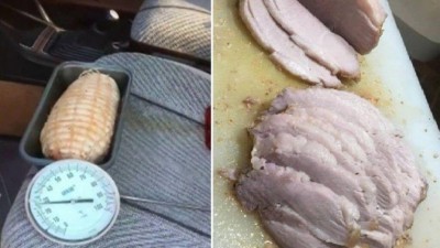 Australiano prepara carne de porco no interior de carro Foto: Reprodução/Facebook(Stu Pengelly)