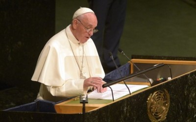 Papa Francisco discursa na ONU em setembro do ano passado (Sebastian Rodriguez/Gobierno de Chile - 25.09.2015)
