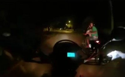 Vídeo mostra assaltantes em fuga e queda durante perseguição (assista)