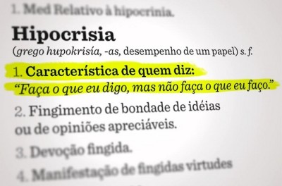 Até onde vai a hipocrisia?