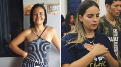 Luzimar, à esquerda, e a filha, Maria Eduarda, à direita. (Foto: Redes sociais)