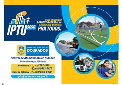 Carnês impressos serão distribuídos pelos Correios, mas o contribuinte pode imprimir pelo site da Prefeitura