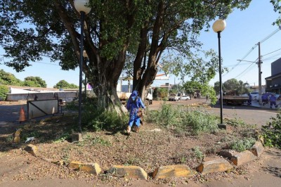 Uma das equipes da Prefeitura está concentrada no entroncamento das ruas General Osório com Monte Castelo – Foto: A. Frota