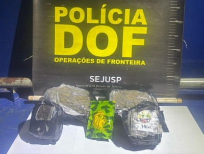 Haxixe pegou um quilo e skunk 640 gramas; Foto: Divulgação/DOF