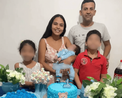 Drielle e os três filhos morreram no local do acidente; Foto: Reprodução/Redes Sociais