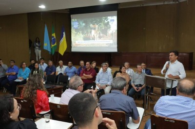 Marçal e secretários receberam profissionais da imprensa na manhã desta quinta para falar dos 100 dias de governo. Foto: A. Frota