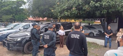 Operação contou com equipes das polícias Civil e Militar, Perícia Criminal e concessionária de energia em MS; Foto: Divulgação/PC