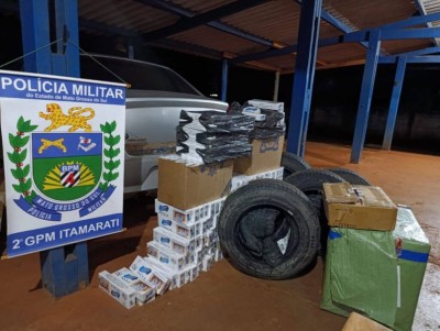 Mercadorias que foram apreendidas pela Polícia Militar; Foto: Divulgação/PM