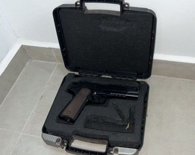 Arma apreendida durante a operação esta manhã; Foto: Divulgação/PF
