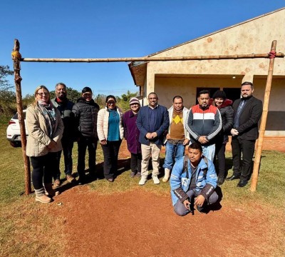 Secretário e equipes técnica e pedagógica visitaram esta semana duas escolas na reserva indígena de Dourados. Divulgação/Assecom