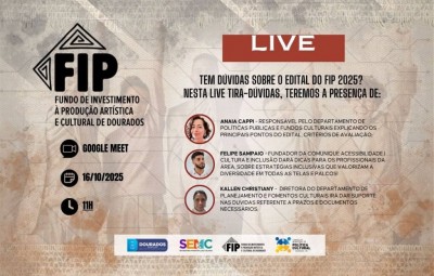 Em live, Prefeitura esclarece dúvidas de edital do Fundo de Investimentos Culturais