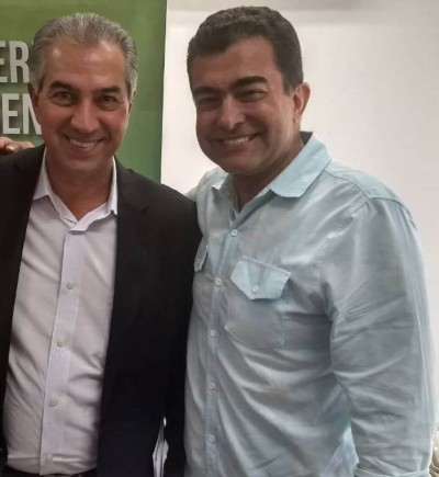 Governador Reinaldo Azambuja (PSDB) e o vereador Marçal Filho  (PSDB); Foto (Thiago Wesley Pereira)