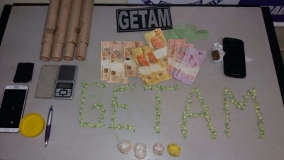 Os suspeitos foram encaminhados até a delegacia para as devidas providências.; (Foto: divulgação/Getam)