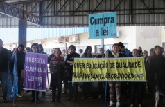 Educadores da rede municipal de ensino deflagraram greve por tempo indeterminado no dia 21 de agosto (Foto: Simted/Divulgação)