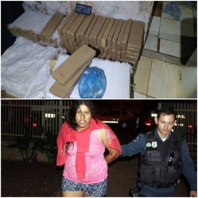 A droga foi encontrada na casa da acusada, localizada na Rua Oliveira Marques, no Jardim Santa Maria, em Dourados.(Fotos: Adilson Domingos)