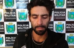 Willian foi preso nesta terça por policial militar que flagrou assalto no centro de Dourados (Foto: Sidnei Bronka/94FM)