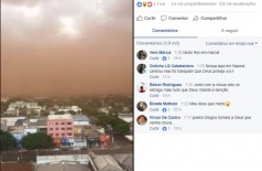 Vídeo feito por Marçal Filho relatando nuvem de poeira em Dourados viraliza na internet (Foto: reprodução/Facebook/Marçal Filho)