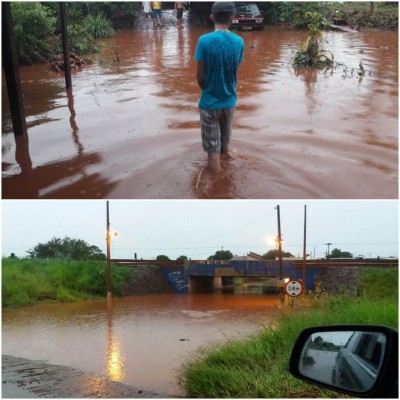 Residência fica alagada no bairro João Paulo II e túnel e o volume de água no túnel do Parque das Nações II foi de aproximadamente de três metros.