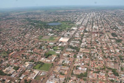Calorão em Dourados tem sensação térmica superior a 37 graus (Foto: Aviação Regional Dourados/Reprodução Facebook)
