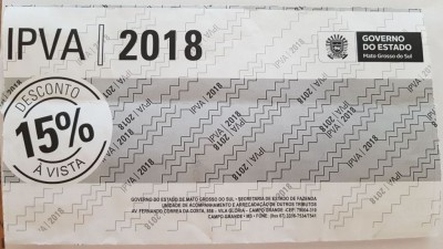 IPVA também pode ser parcelado, sem desconto, com as datas de vencimento em janeiro, fevereiro, março, abril e maio  (Foto: Karol Chicoski/94FM)