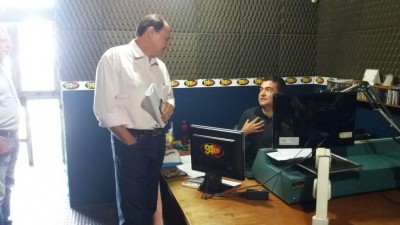 Secretário de Estado de Infraestrutura Marcelo Miglioli e Marçal Filho (Foto: Karol Chicoski/94FM)