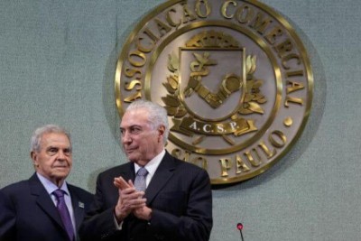 O presidente Michel Temer participa da cerimônia de abertura da sessão plenária da Federação das Associações Comerciais do Estado de São Paulo - Beto Barata/PR