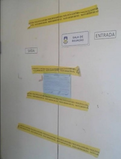 Vigilância Sanitária interditou nesta quarta-feira (4) o posto de saúde do Jardim Guaicurús (Foto: reprodução/vídeo)
